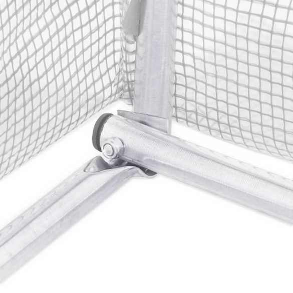 fehér acélvázas melegház 50 m² 10 x 5 x 2,3 m