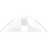 fehér acélvázas melegház 60 m² 12 x 5 x 2,3m