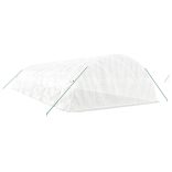 fehér acélvázas melegház 60 m² 12 x 5 x 2,3m