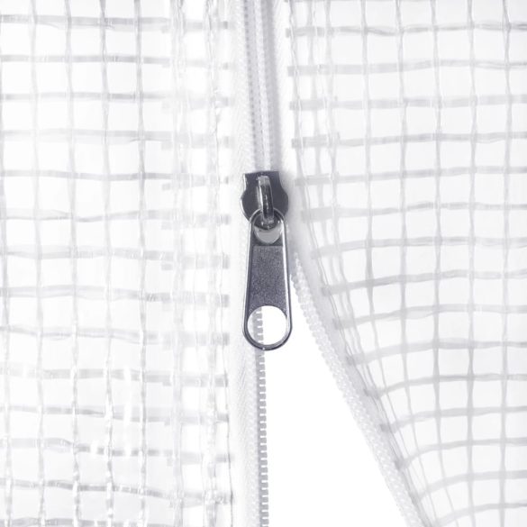 fehér acélvázas melegház 60 m² 12 x 5 x 2,3m