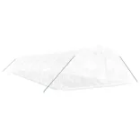 fehér acélvázas melegház 80 m² 16 x 5 x 2,3 m