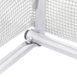 fehér acélvázas melegház 80 m² 16 x 5 x 2,3 m