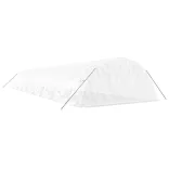 fehér acélvázas melegház 90 m² 18 x 5 x 2,3 m