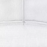 fehér acélvázas melegház 90 m² 18 x 5 x 2,3 m