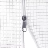 fehér acélvázas melegház 90 m² 18 x 5 x 2,3 m