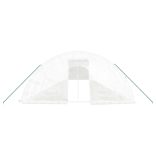 fehér acélvázas melegház 100 m² 20 x 5 x 2,3 m