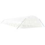 fehér acélvázas melegház 100 m² 20 x 5 x 2,3 m