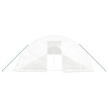 fehér acélvázas melegház 120 m² 24 x 5 x 2,3 m