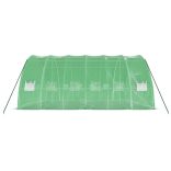 zöld acélvázas melegház 36 m² 6 x 6 x 2,85 m