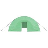 zöld acélvázas melegház 48 m² 8 x 6 x 2,85 m