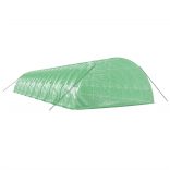 zöld acélvázas melegház 108 m² 18 x 6 x 2,85 m