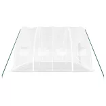 fehér üvegház acélvázzal 24 m² 6x4x2,85 m