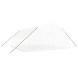 fehér acélvázas melegház 36 m² 6 x 6 x 2,85 m