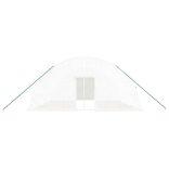 fehér acélvázas melegház 36 m² 6 x 6 x 2,85 m