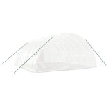 fehér acélvázas melegház 36 m² 6 x 6 x 2,85 m