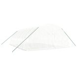 fehér acélvázas melegház 48 m² 8 x 6 x 2,85 m