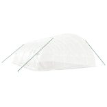 fehér acélvázas melegház 48 m² 8 x 6 x 2,85 m