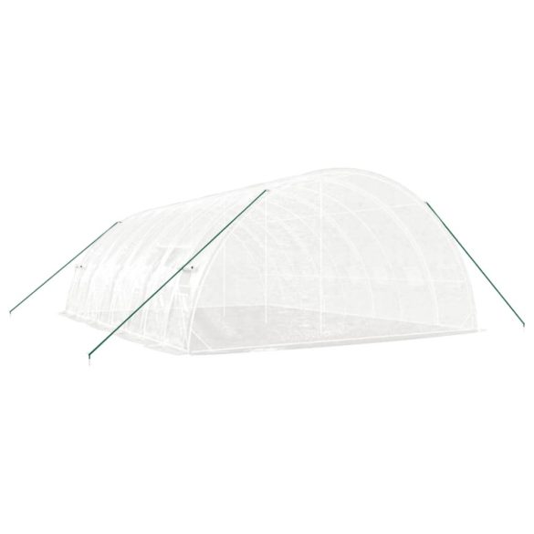 fehér acélvázas melegház 48 m² 8 x 6 x 2,85 m