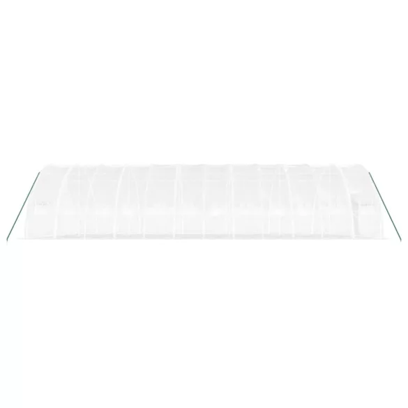 fehér acélvázas melegház 72 m² 12x6x2,85 m