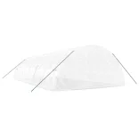 fehér acélvázas melegház 72 m² 12x6x2,85 m