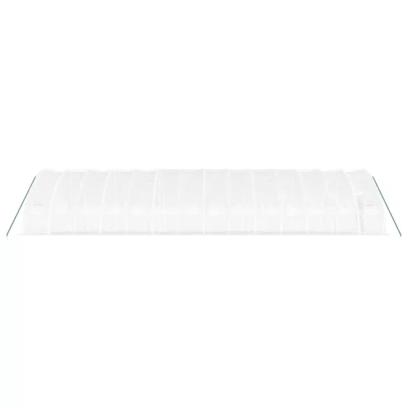 fehér acélvázas melegház 84 m² 14x6x2,85 m