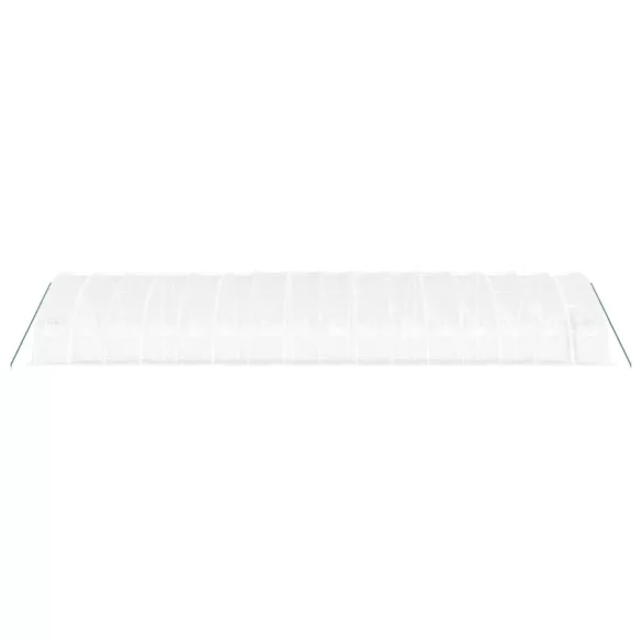 fehér acélvázas melegház 96 m² 16 x 6 x 2,85 m