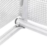 fehér acélvázas melegház 96 m² 16 x 6 x 2,85 m