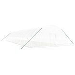 fehér acélvázas melegház 108 m² 18x6x2,85 m