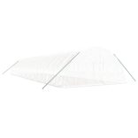 fehér acélvázas melegház 120 m² 20x6x2,85 m