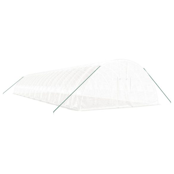 fehér acélvázas melegház 120 m² 20x6x2,85 m