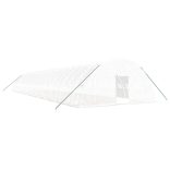 fehér acélvázas melegház 132 m² 22x6x2,85 m