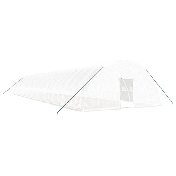 fehér acélvázas melegház 132 m² 22x6x2,85 m