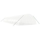 fehér acélvázas melegház 132 m² 22x6x2,85 m