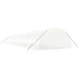 fehér acélvázas melegház 144 m² 24x6x2,85 m