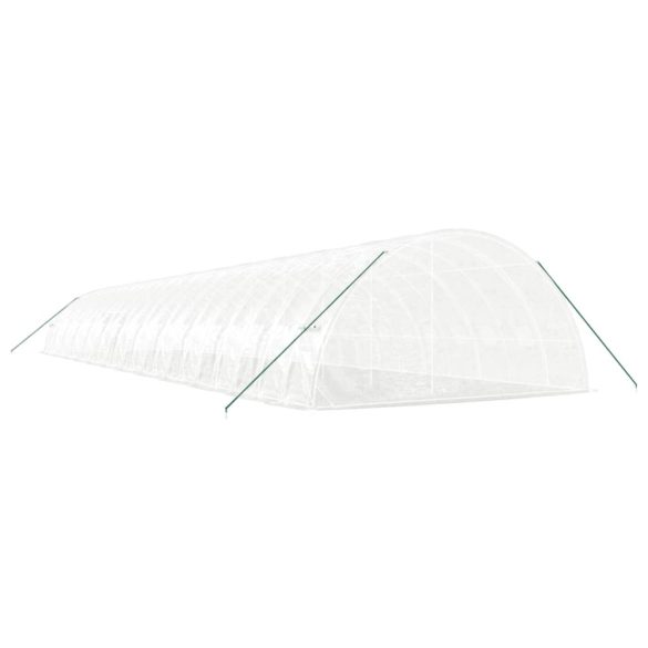 fehér acélvázas melegház 144 m² 24x6x2,85 m