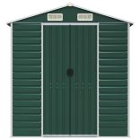 zöld horganyzott acél kerti fészer 191 x 215 x 198 cm