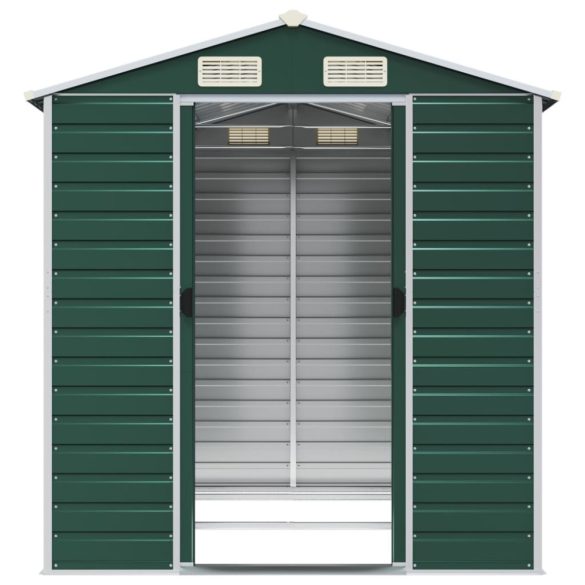 zöld horganyzott acél kerti fészer 191 x 215 x 198 cm