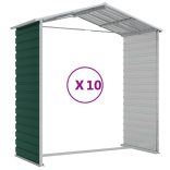 zöld horganyzott acél kerti fészer 191 x 895 x 198 cm