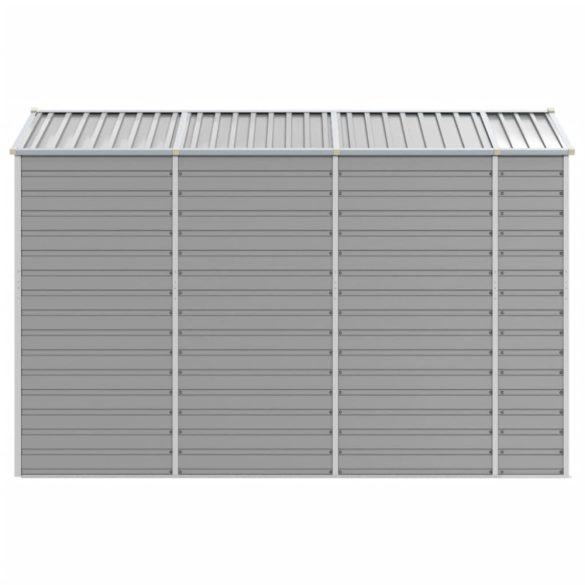 világosszürke horganyzott acél kerti fészer 191 x 300 x 198 cm