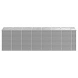 világosszürke horganyzott acél kerti fészer 191 x 640 x 198 cm