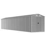 világosszürke horganyzott acél kerti fészer 191 x 980 x 198 cm