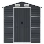 antracitszürke horganyzott acél kerti fészer 191 x 980 x 198 cm