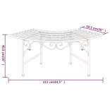 fekete acél fa körüli pad 113 cm