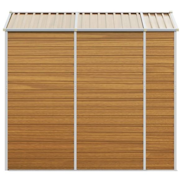 világosbarna horganyzott acél kerti fészer 191 x 215 x 198 cm