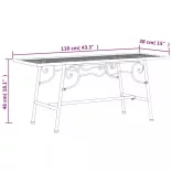 fekete acél fa körüli pad 110 cm