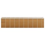 világosbarna horganyzott acél kerti fészer 191 x 810 x 198 cm