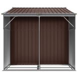 barna horganyzott acél kerti fészer 277 x 192,5 x 179 cm