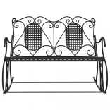kétszemélyes fekete acél hintapad 113 cm