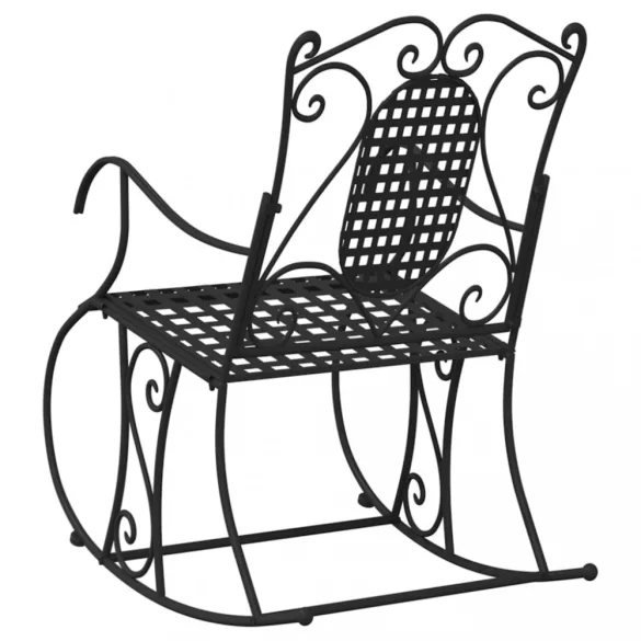 fekete acél hintapad 84 cm