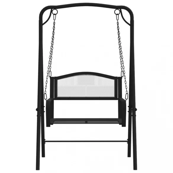 fekete acél hintapad 124 cm